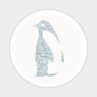 Penguin Animal Outdoors Wildlife Text Word Cloud Magnet